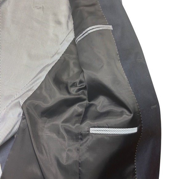 Tommy Hilfiger‎ Blazer | Mens Size 38S | Blue | 100% Wool | SMALL FLAW-See pics - Picture 6 of 14